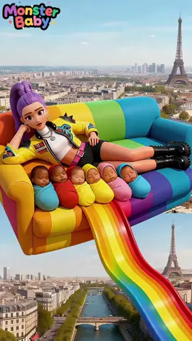 Rainbow slide #forkids #kidstiktokvideo #funny #cutebaby 