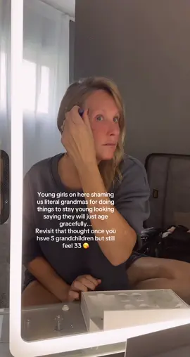 I have done at home microneedling for a long time with a pen but I LOVE this Qure system and their infusion serums #pookieofnursetok #grandmasoftiktok #genx #microneedling #skincare 