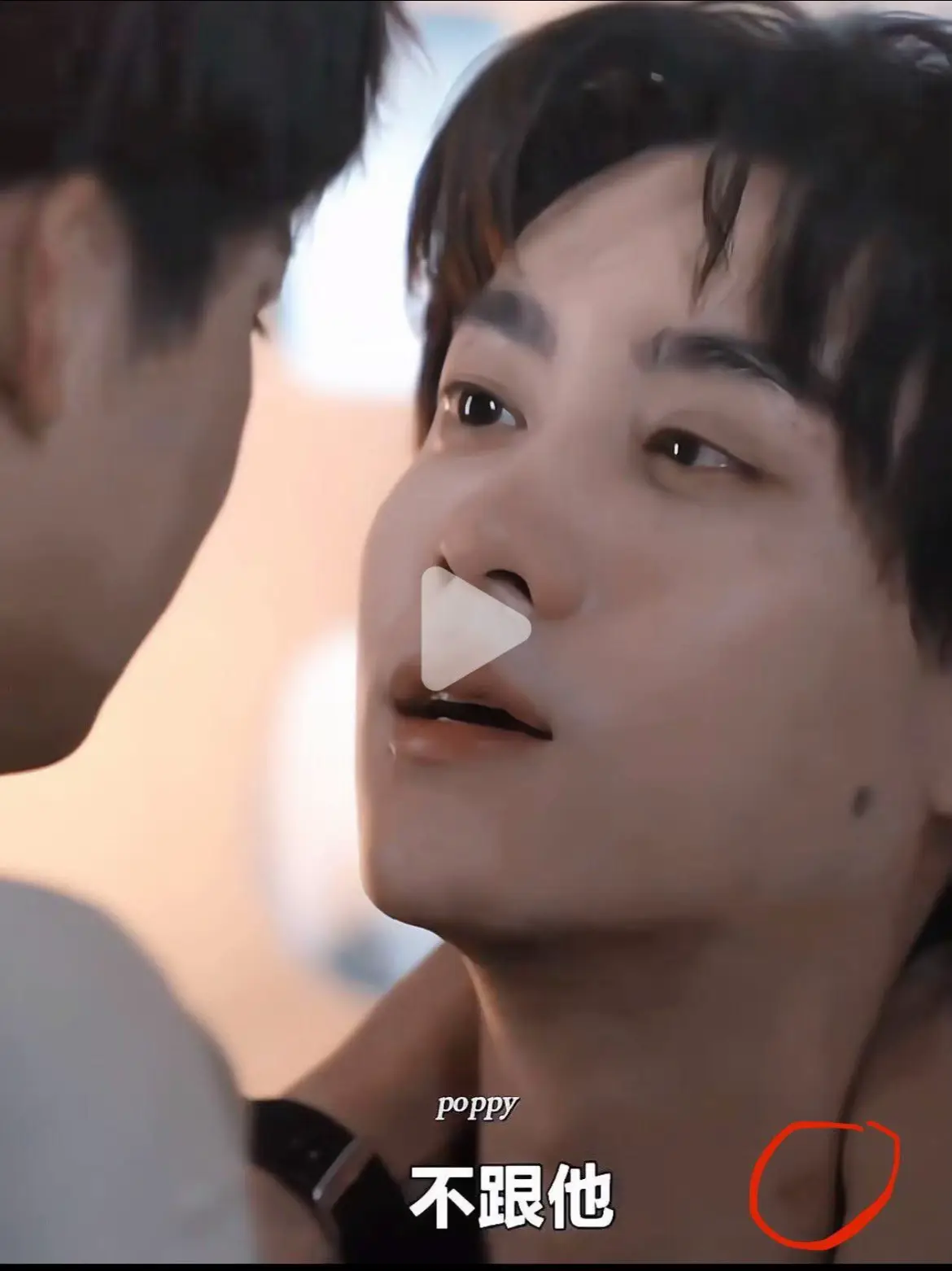 After final scene Tian posted pictures with swollen mouth while Yue Yue leave a mark over there Tian was showered the mark before series start😌 #tianxuning #ziyu #revengedlove #DuDu🤓 