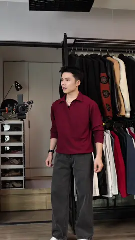 Áo Polo Dài Tay Cổ V Davuba Vải Thun Tăm Mềm #thanhdongian #goclamdep #review #fyp 