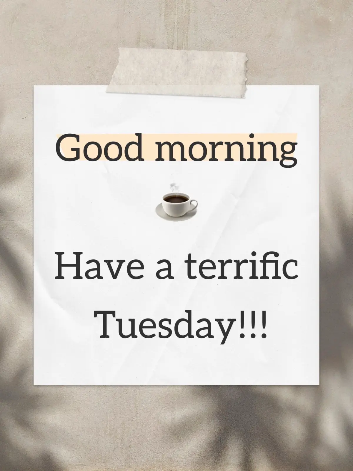 Hope you have a terrific Tuesday #goodmorning 