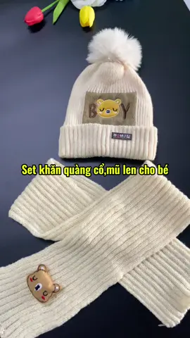 Bộ khăn quàng cổ,mũ len cho bé#khoaibapkids #mulenchobe #khanquangcochobe #mevabe 