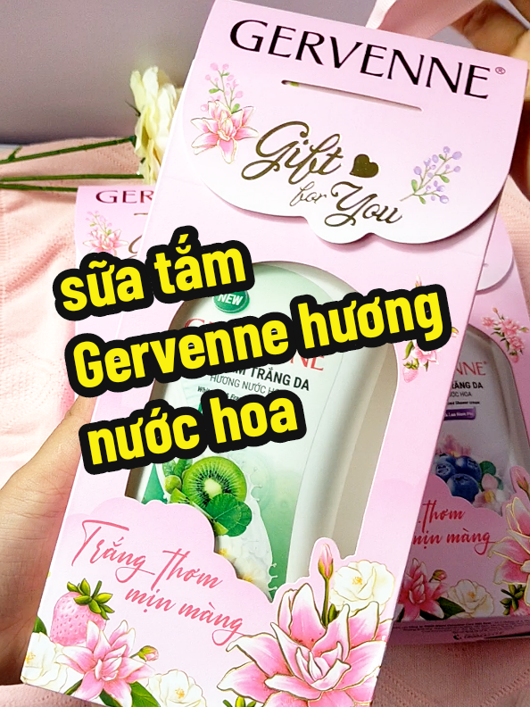 Sữa tắm trắng da hương nước hoa Gervenne chai to 450g, có kèm hộp quà hồng xinh xắn #nhagiaovietnam #suatamgervenne #Gervenne #suatamnuochoa #trangthattha97 