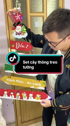 Set cây thông gỗ trang trí giáng sinh#bobongnep #phukientrangtrinoel #caythonggo #setcaythonggonoel #caythongtreotuong 