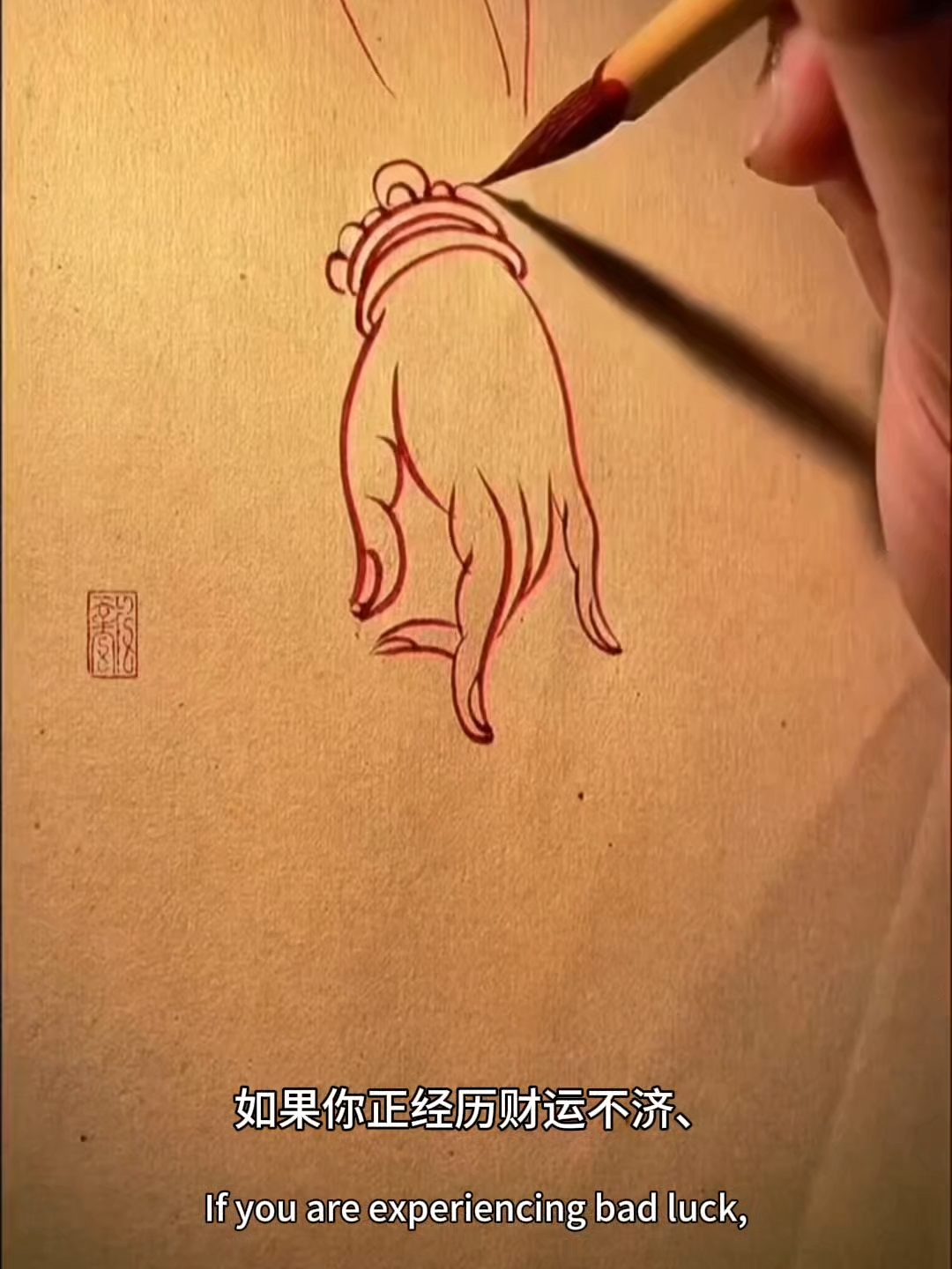 #唐卡#手绘唐卡 #tangka 五路财神是藏族文化中掌管财富的神灵，象征着财运的五个不同方向，帮助招财进宝、保平安与化解厄运