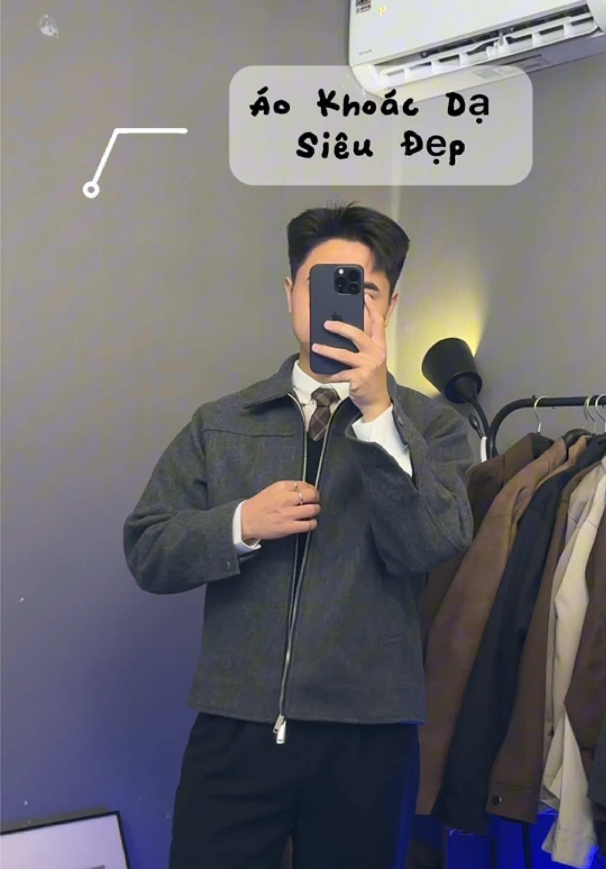 Cuối năm nyc lấy chồng, tính mặc nhẹ nhàng thế này thôi Ae #aokhoacdạ #jaketda #aokhoacnam 