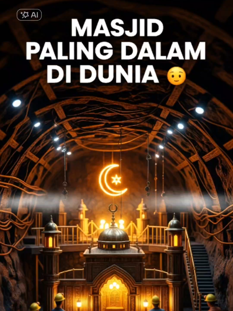 Masjid ini berdiri ratusan meter di bawah tanah, di tengah tambang emas terbesar di dunia — Freeport, Papua. Tempat para pekerja tetap beribadah di bawah suara mesin dan batu panas. Dan yang bikin kagum, di kedalaman bumi pun masih ada kedamaian dan toleransi. ✨ Kalau kamu suka cerita unik seperti ini, klik follow biar nggak ketinggalan kisah menarik lainnya dari seluruh dunia! 🌍💫 AI POWERED BY: @capcutindonesia  #capcutpioneer #KreasiAICapCut #hitstabfontchange #CapCut #pioneertemplate 