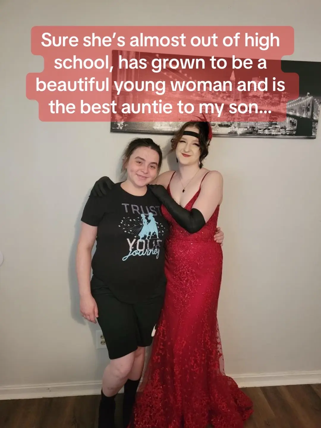 In my head she’s still just a little baby wearing her purple glasses… doing gymnastics and matching with me… where’d the time go @Haru🩵 