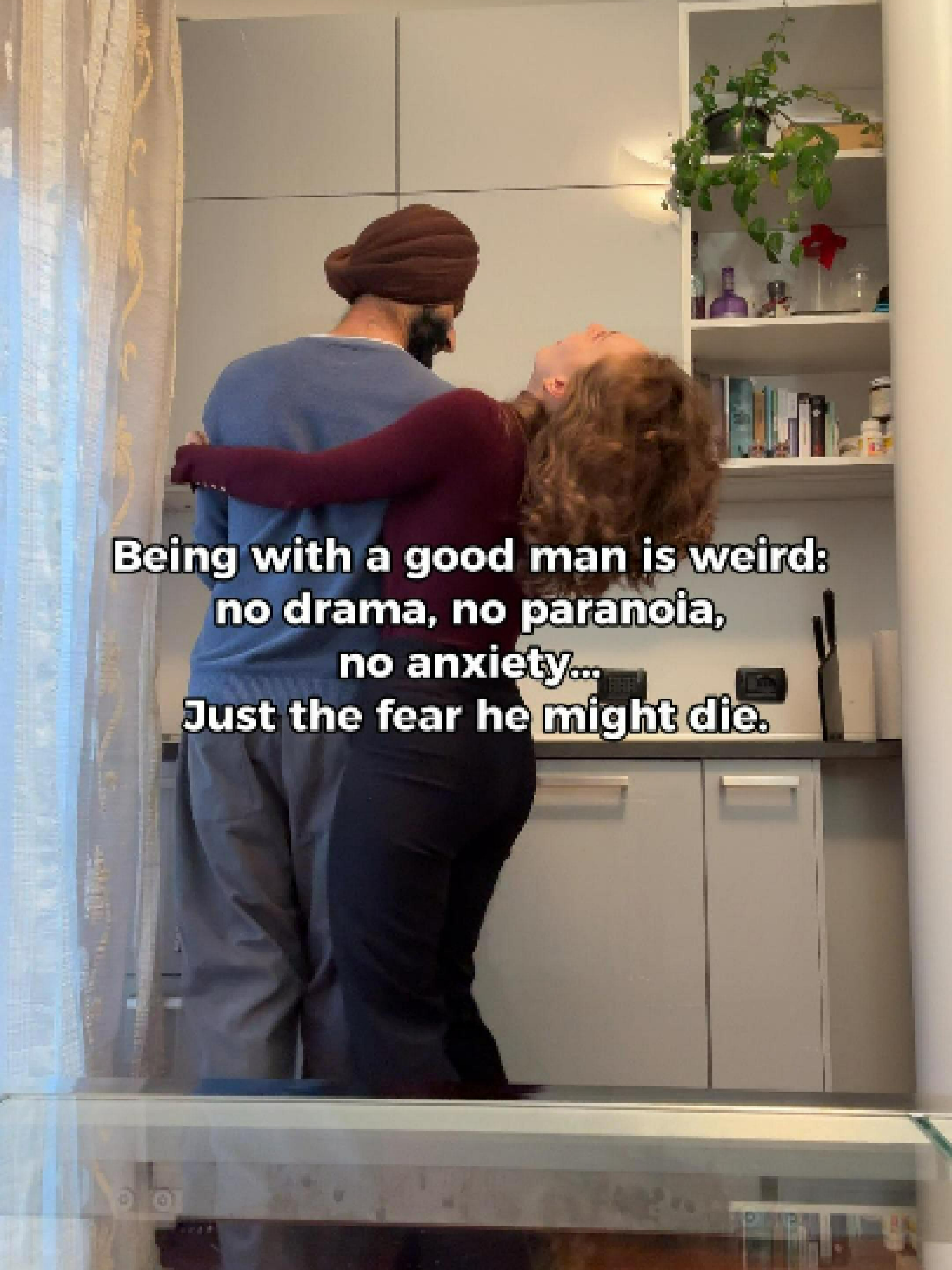 Nope, anxiety in anxious people never goes away 😅 #couplegoals #couplecheck #relationshiphumor #funnycouple #yatramore