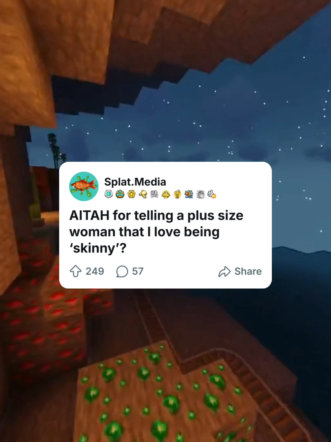 AITA for telling a plus size woman I love being 'skinny'? #aita #reddit #redditreadings #storytime #story #splat #fyp