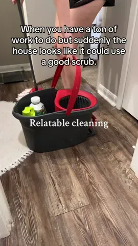 Suddenly cleaning the house sounds like the funnest thing in the world 🤪 #CleanTok #cleaningmotivation #howtoclean #asmrsounds #floorscrubbing 