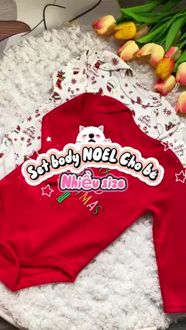 Set 2 bộ noel giáng sinh cho bé #noel #giangsinh2025 #xmas #christmas #bodysuit 