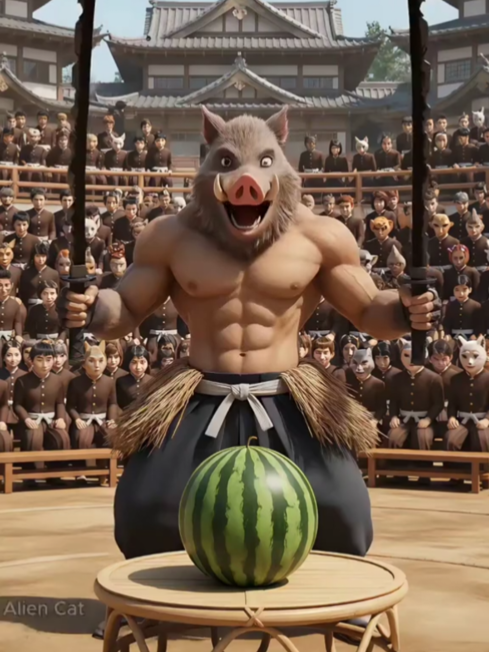 Part 6: Watermelon Carving Contest: Who Will Win?#aicat #catstory #catsoftiktok #cat #poorcat 