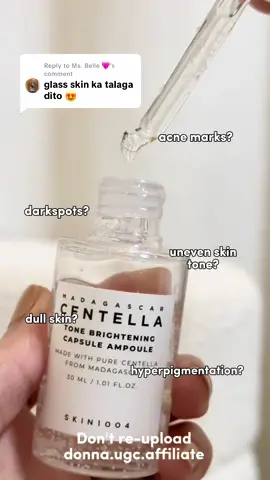 Replying to @Ms. Belle 🩷 so true! lakas nito makabrighten at makaglass skin 🤭🤫 #skin1004 #skin1004tonebrighteningcapsuleampoule #darkspots #acnemarks #koreanskincare