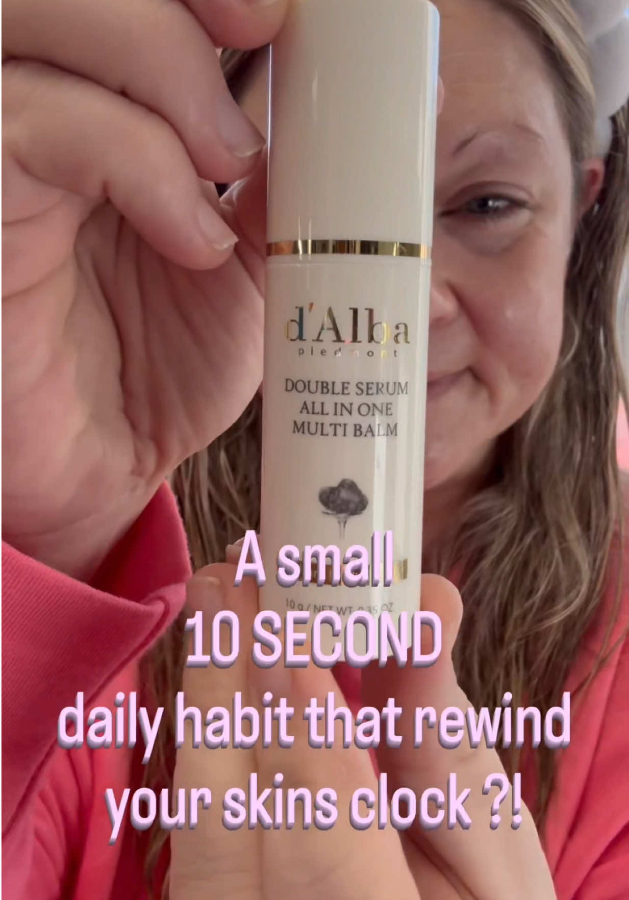 Rewind time, but make it skincare 🪄✨ The @DALBA Double Serum All-In-One Multi Balm Stick is *my* magic wand for instant glow, long-term firmness, and that supple truffle glow. Infused with White Truffle and Vitamin E, it targets early signs of aging while keeping skin hydrated, smooth, and luminous. I love how it melts right in, perfect for under eyes, smile lines, neck, and anywhere that needs a little extra love 💫 One swipe, deep moisture, a radiant glow, and a serious “did she sleep 10 hours?” energy. #dalba #multibalm #wrinklecare #antiaging #truffleglow #agedefying #skincareroutine #trufferol #kbeauty