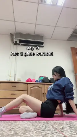 Day-3 Abs & glute workout 🔥🥰 lanjutan guys 💪🔥 #workoutmotivation #workoutroutine #homeworkout 