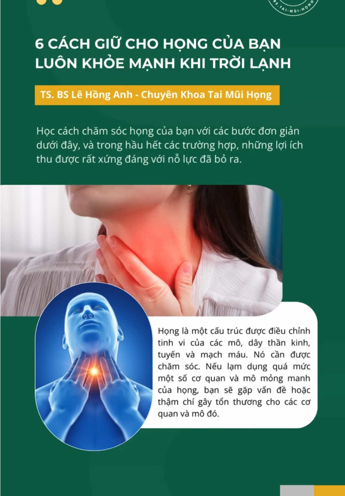 6 cách giữ cho cổ họng luôn khỏe mạnh khi trời lạnh. #lehonganh #lehonganhtaimuihong #taimuihong #xuhuong #viral 