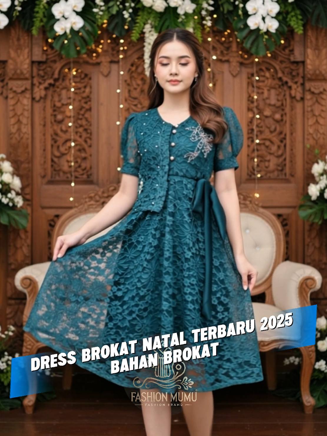 ✨ Dress Tiana Brokat Mutiara — Dress Elegan Premium untuk Natal & Kondangan | Rara Kebaya Fashion ✨ #DressTiana #DressBrokatMutiara #DressNatalElegan #DressKondangan #DressCantik