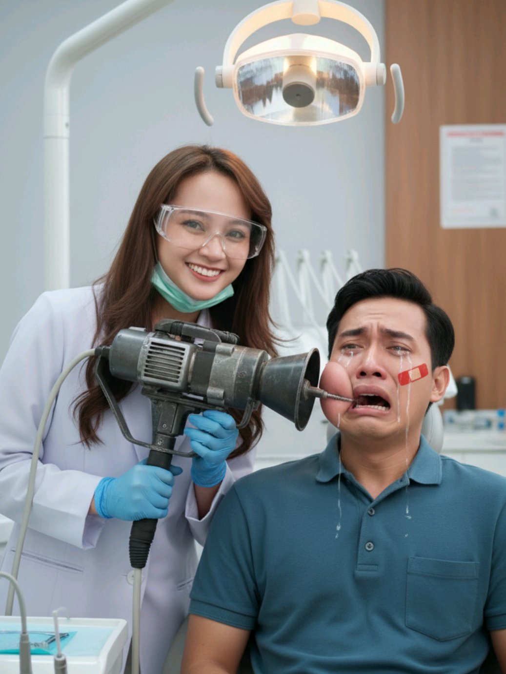 mana nih yang giginya sakit, sini tak obatin.  #foryoupage #ai #gemini #fyp #foryou 