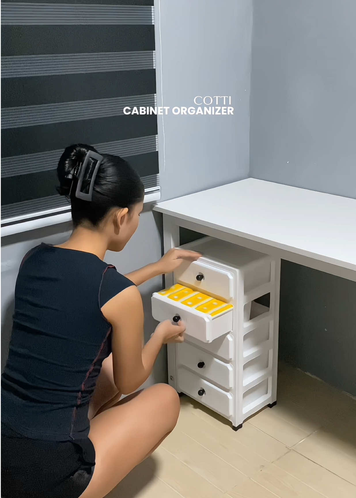Keep your room tidy and stylish with the COTTI Drawer Cabinet. Its space-saving design fits perfectly under your table, ideal for small rooms or minimalist setups ✨ #cabinet #drawer #drawerorganization #organizer #roomdecor 