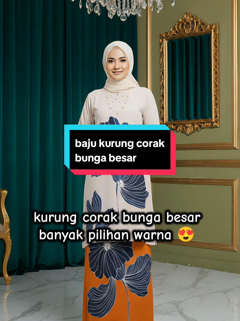 baju kurung corak bunga besar! #bajukurungcantik #bajukurungmoden #OOTD 