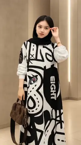 Abaya Set Zurinne motif printing desain#fyp 