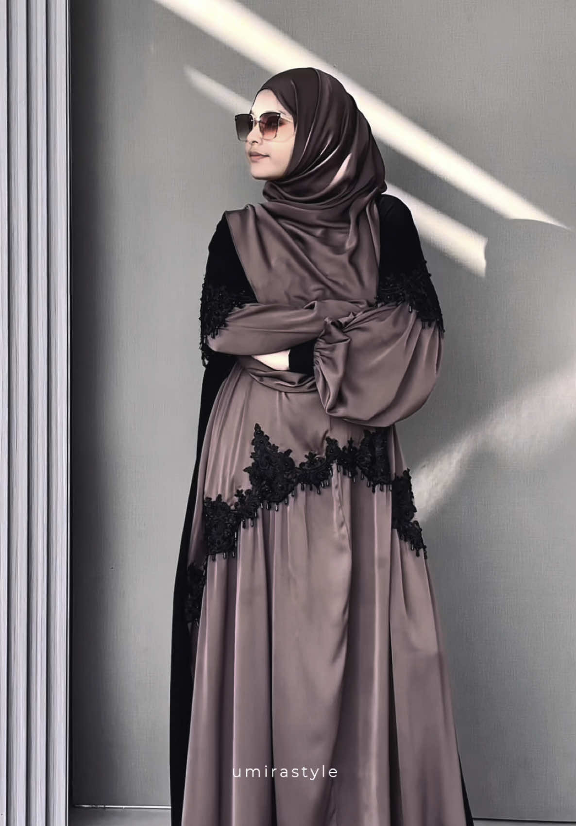 Set Hulaiza 02 mocca #umirastyle #fyp #abaya 