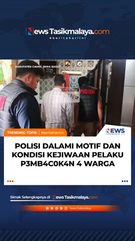 Satreskrim Polres Ciamis tengah melakukan pemeriksaan terhadap sejumlah saksi dan pelaku terkait kasus pembacokan yang terjadi di Kecamatan Panawangan, Kabupaten Ciamis. Polisi juga memastikan akan memeriksa kondisi psikologis pelaku seiring beredarnya informasi bahwa yang bersangkutan diduga mengalami gangguan kejiwaan. Pelaku berinisial F (20) kini telah diamankan dan menjalani pemeriksaan intensif di Unit Tindak Pidana Umum Satreskrim Polres Ciamis. Ia merupakan tersangka dalam kasus pembacokan terhadap empat warga yang masih memiliki hubungan keluarga dengan dirinya, di Desa Indragiri, Kecamatan Panawangan. Kasat Reskrim Polres Ciamis, AKP Carsono, menjelaskan kronologi singkat peristiwa tersebut. Menurutnya, pelaku tiba-tiba menyerang korban dan merebut senjata tajam berupa golok dari tangan salah satu korban, sebelum kemudian membabi buta menyerang orang-orang di sekitarnya. Baca berita selengkapnya cek Bio @newstasikmalaya.com lalu Klik TAUTAN #newstasikmalaya #tasikmalaya #ciamis #banjar #pangandaran 