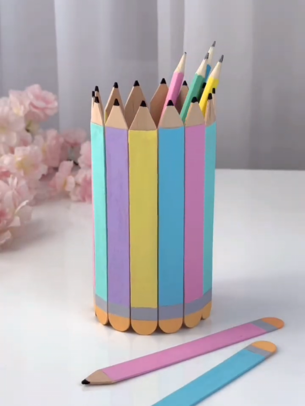 cute pen holder ❤️ #DIY #asmr #satisfying #origami 