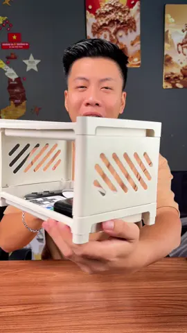 20k Kệ mini 2 tầng nhựa Hàn Quốc, để đồ nhỏ gọn gàng, kệ để đồ mĩ phẩm. Thiết kế chắc chắn. #thangsodat #giadungtoannang 