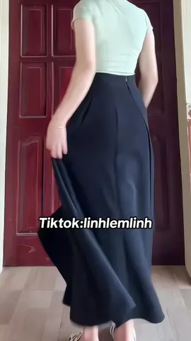 Chân váy dài 8 mảnh giấu bụng #hackdang #foryou #chanvaydai #chanvaycongso 