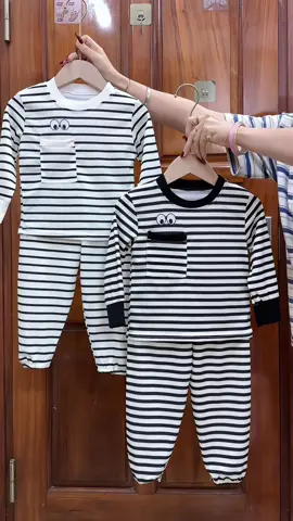 Bộ quần áo thun tăm kẻ cho bé#tiemmeken #bothudongchobe #bochobegai #bochobetrai #bodaitaychobe 