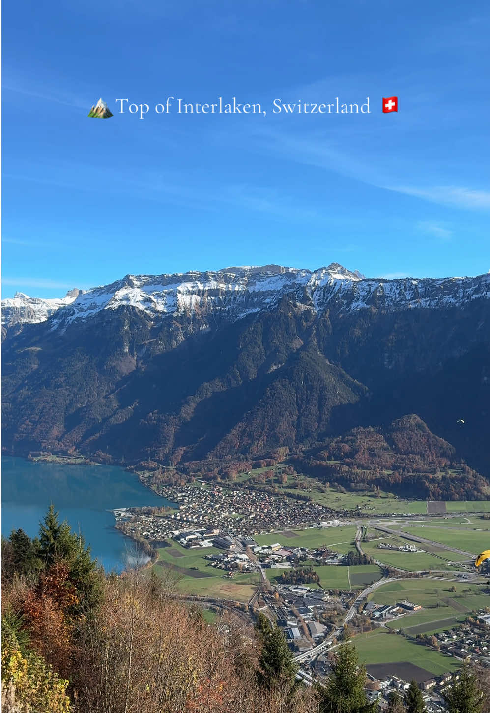 This view…😍 #interlaken #topview #switzerland🇨🇭 #topofinterlaken #elvetia 