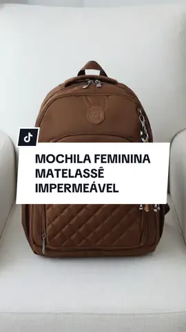Mochila feminina Matelassê. 6 opções de cores #mochila #mochilaimpermeavel #TikTokShop1111BR #Tiktoktshopblackfridaybr 