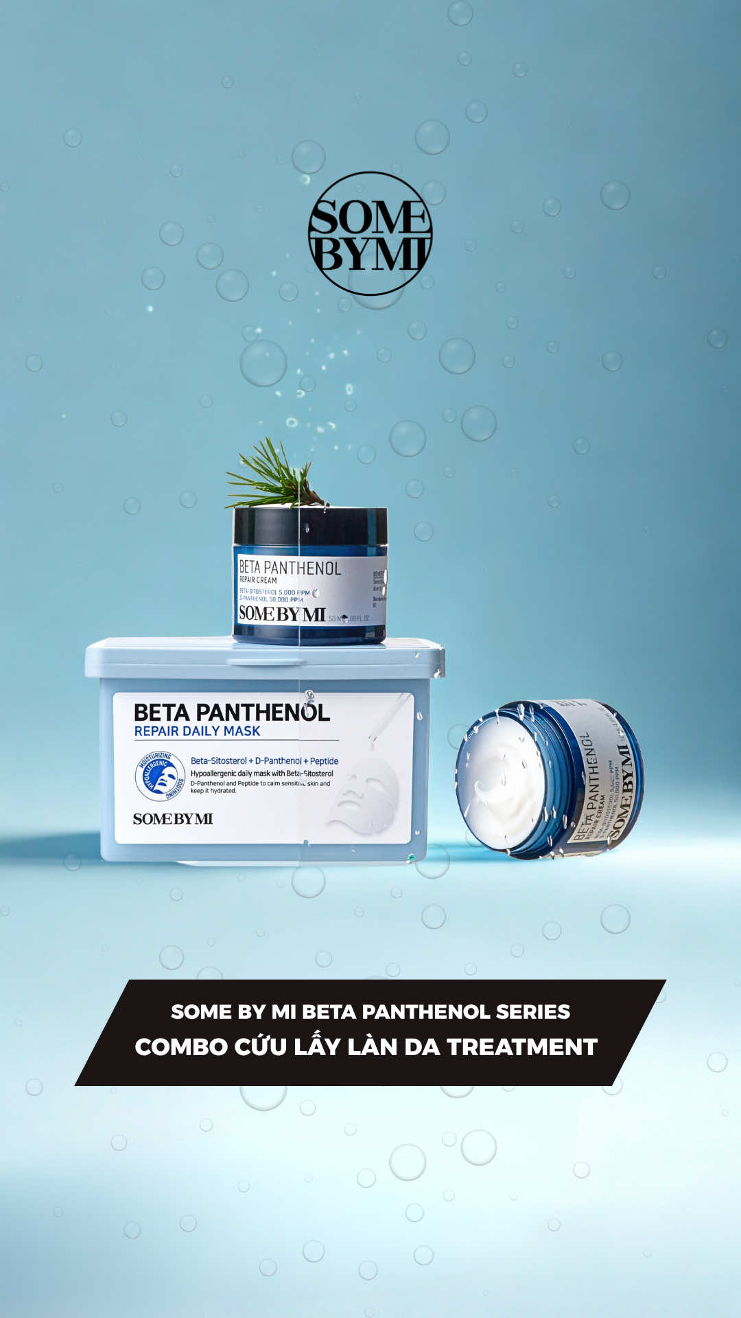 Bộ đôi Mask + Cream B5 phục hồi da dịu – ẩm – khỏe chỉ sau 1 routine! Beta Panthenol với công nghệ phân tử siêu nhỏ, dịu da vượt trội gấp 24 lần so với Panthenol thông thường, giúp da ẩm mượt, khỏe mạnh! 💙 Cùng 