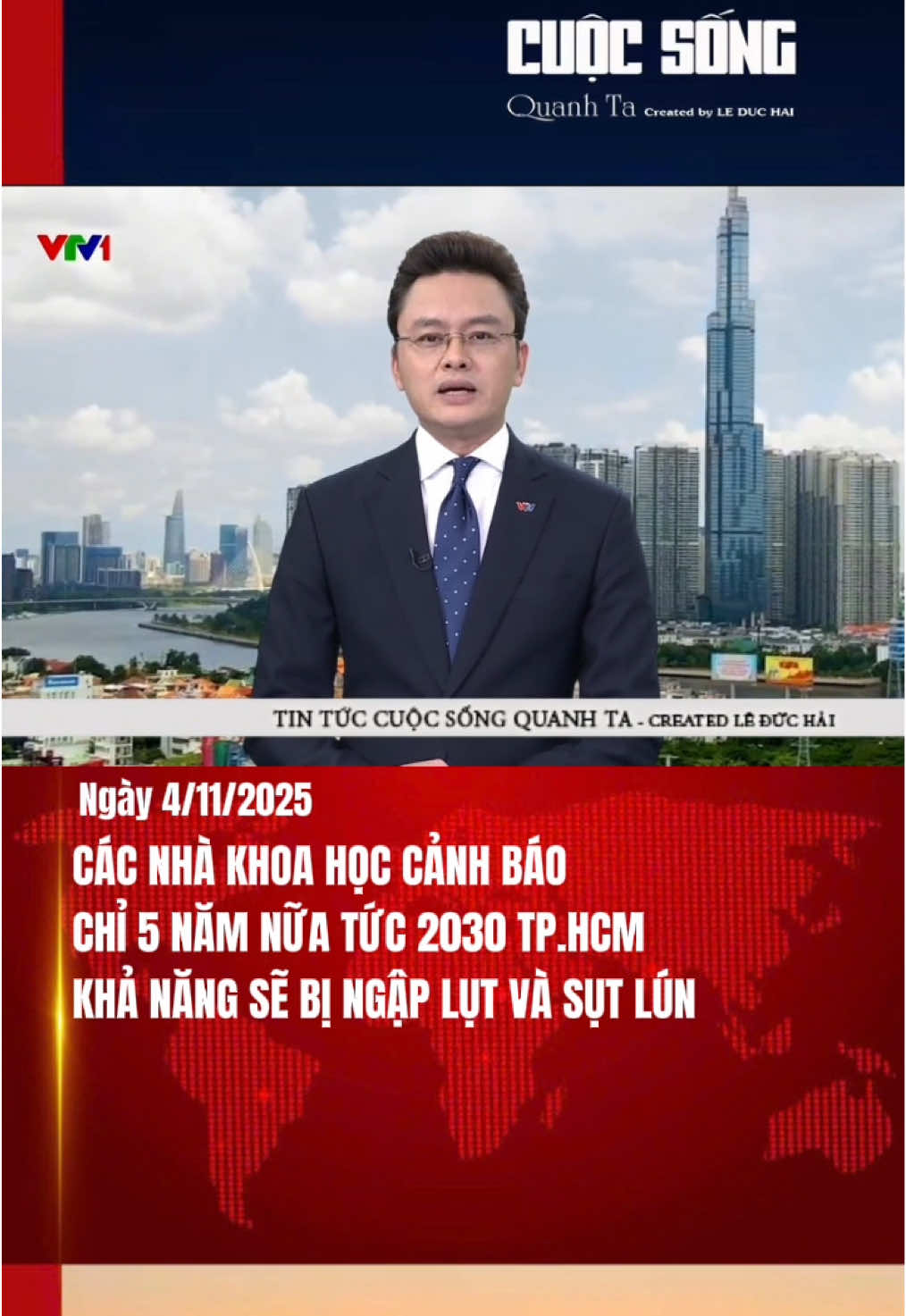 Theo các nhà khoa học cảnh báo chỉ 5 năm nữa tức đến năm 2030, TPHCM khả năng sẽ có thêm khoảng 20Km2 ngập lụt nghiêm trọng và một số công trình sụt lún. #tintuc #cuocsongquanhta #tphcm #sutlun #biendoikhihau 