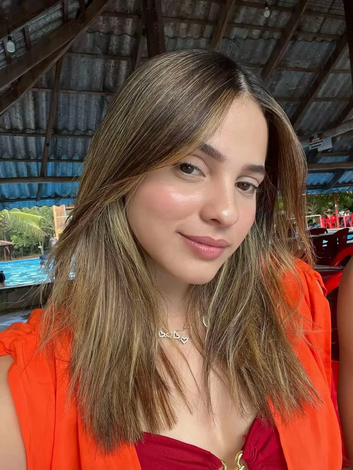 laranja com vermelho dar certo, ou eu to louca?🤣 