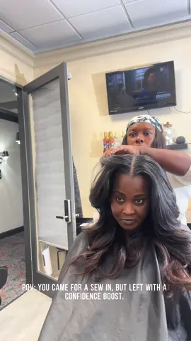 Getting your hair makes you feel like you can conquer anything 🫶🏾 #dallassewins #sewins 