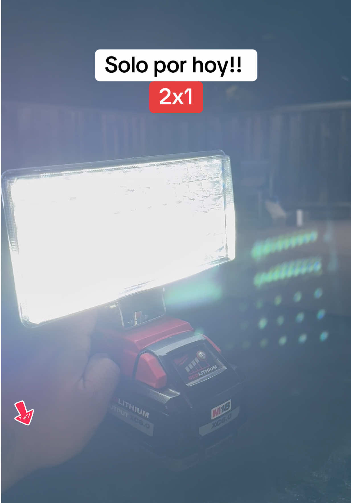#light #worklight #milwaukeetools #luz #lamparas LED Work Light Compatible with Milwaukee M18,100W 7000LM 7