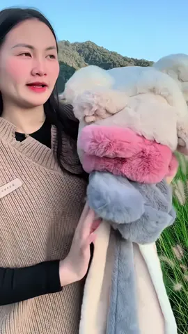 Mũ Lông Tai Gấu 3 Trong 1 Siêu Xinh Tai Nối cho mẹ và bé#mulong #mulongtaigau #thoitrang #xuhuongtiktok 