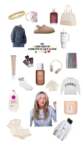 ultimate girlfriend christmas gift guide!! 🎄🧖🏼‍♀️✨❤️🥹🫶🏻 @Parke @alo @Summer Fridays @rhode skin @eos Products @BÉIS @Lisa Gozlan Jewelry @Stanley Brand @Dairy Boy @Jellycat 