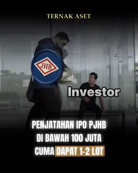 Update Final Penjatahan IPO PJHB Di Bawah 100 juta dapat penjatahan 1-2 Lot Di Atas 100 juta penjatahan 0,5% dari total pesanan IPO Kalian dapat berapa Lot guys? Follow for more information 👉 #ternakasetindonesia #ternakaset #saham #kudus #ipo #pjhb #investasi 