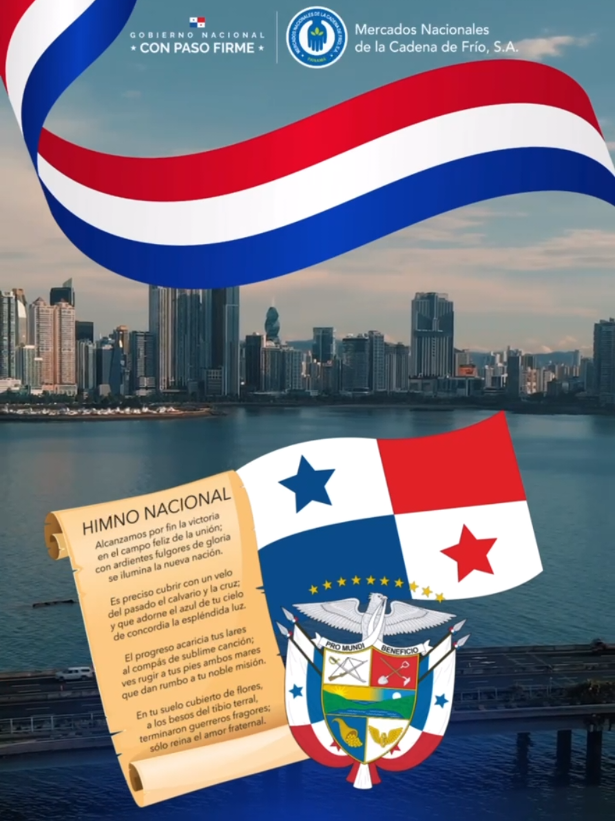 Honremos con orgullo nuestra Bandera, Escudo e Himno Nacional, símbolos de identidad y amor por Panamá. ¡Feliz Día de los Símbolos Patrios! #SomosMerca #ConPaso Firme #OrgulloPanameño 🇵🇦