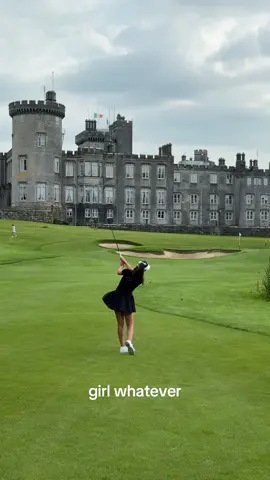 Imagine hating me and I’m just out here playing golf at a castle 🤷‍♀️ #golf #fyp #foryou 