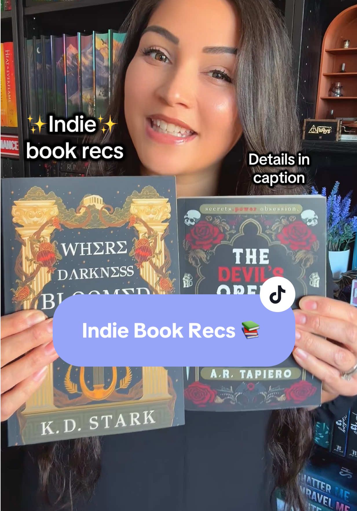 These two Indie books are amongst my favorite reads of the year and I think you should check them out!  ✨ Where Darkness Bloomed by @KD Stark - Greek Mythology retelling meets Fantasy Romance  ✨ The Devil's Opera by @A.R. Tapiero || Author - Psychologically dark character driven story with a beautiful prose Go have the time of your life with these books! 🫶🏼 Xoxo -Athena Reads🖤 #BookTok #BookRecommendations #indiebooks #indieauthorsoftiktok #bookish