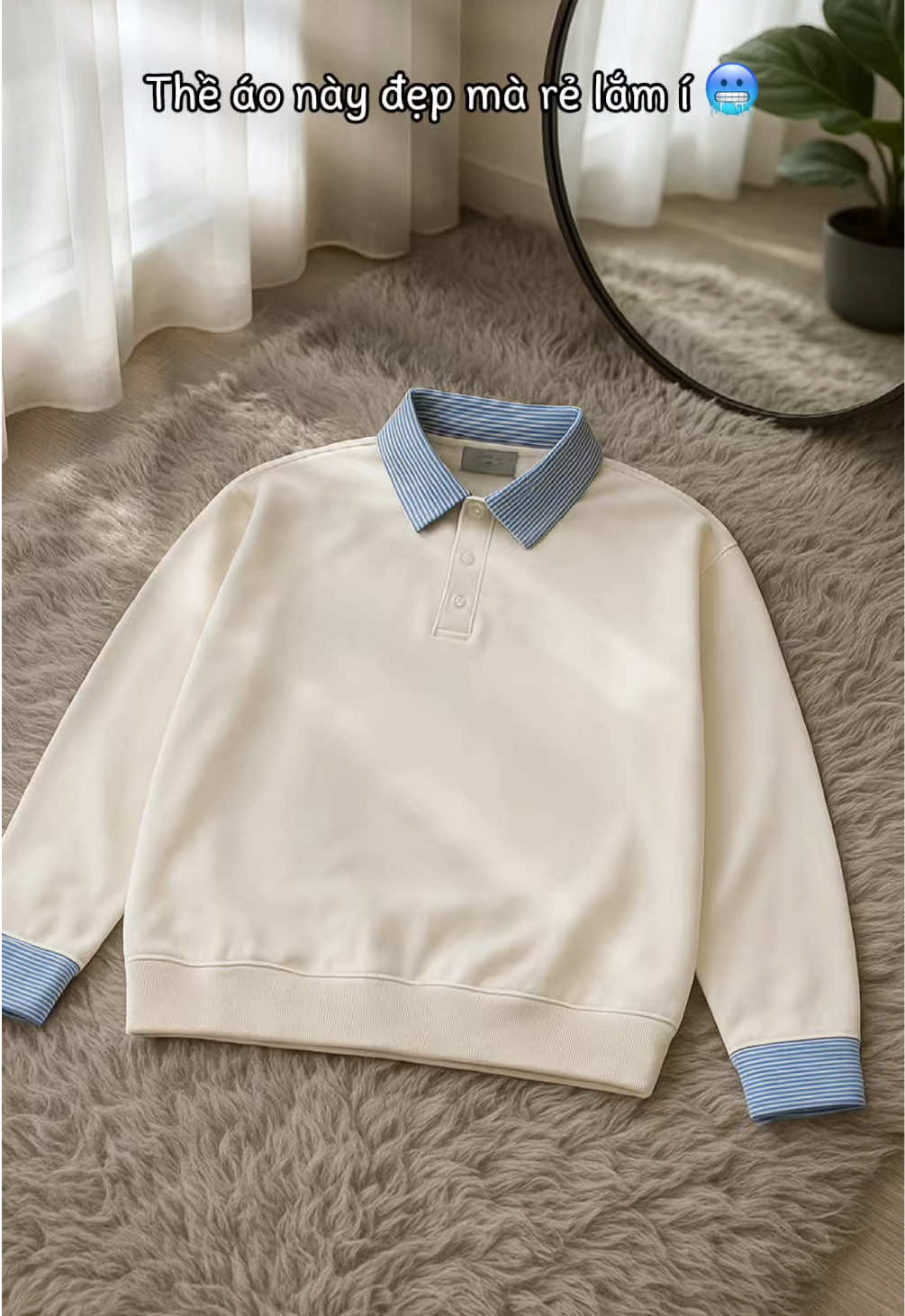 [Bản Phối 2026] Áo Sweater Dài Tay Phối cổ Sơ Mi #sweater #xuhuong #zonef 