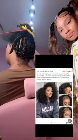 I been loving these half wigs run and go get this asap🖤🖤 @Amazon DAZZGROW Store #wiginfluencer #halfwig #highlights #fyp #explorepage✨ 