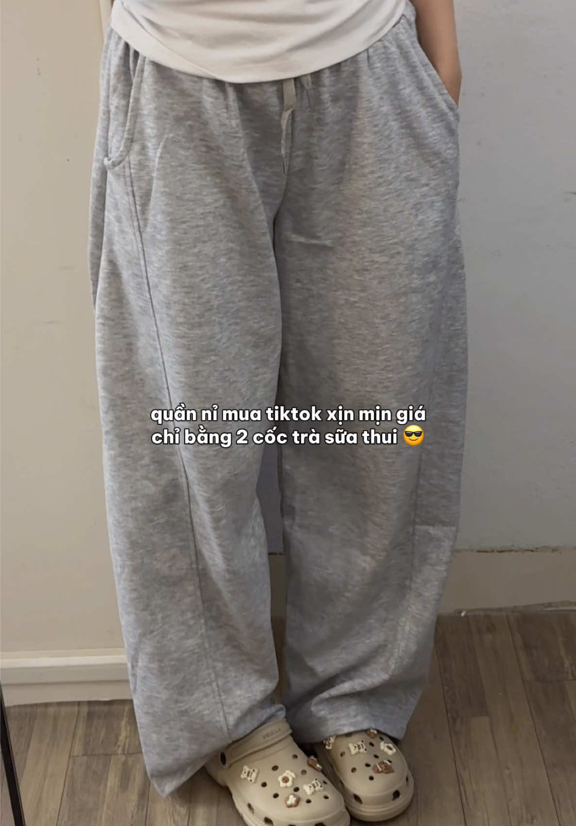 Quần nỉ này oke phết, mặc mùa đông siu hợp lun #quanni #quanniongrong #quandai #thoitrangnu #phoidodep 