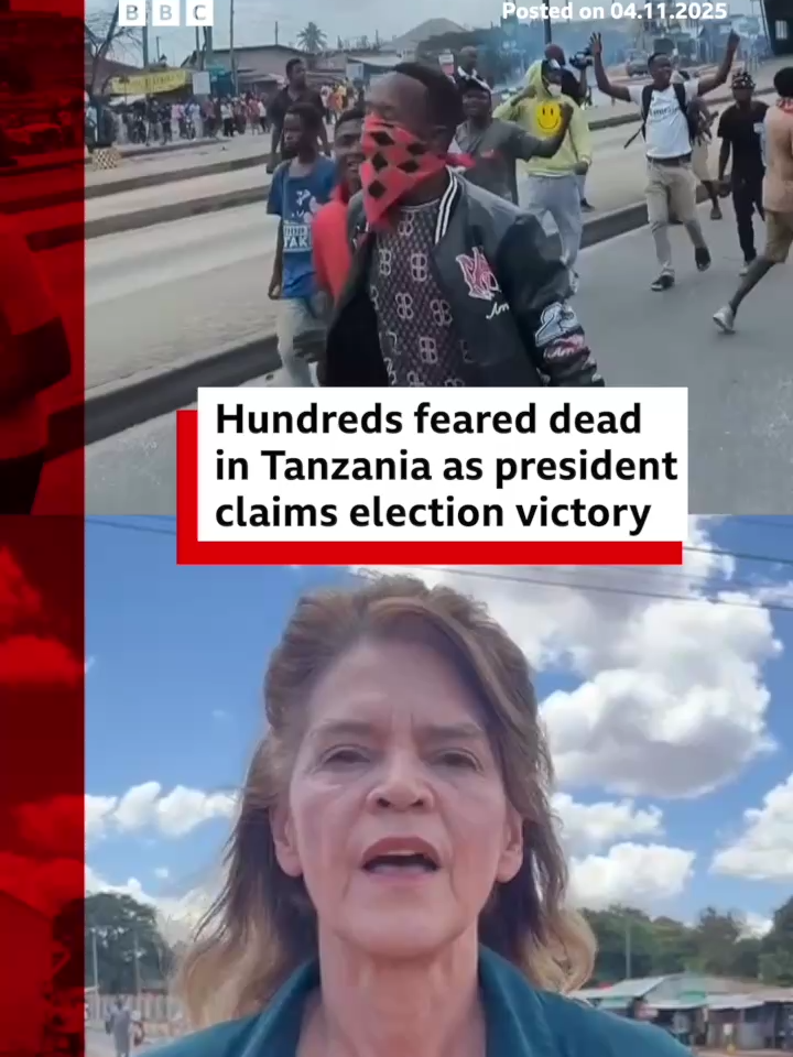 The demonstrations have seen mostly young protesters take to the streets in cities across Tanzania to denounce the election as unfair. #Tanzania #Kenya #Protests #SamiaSuluhuHassan #BBCNews