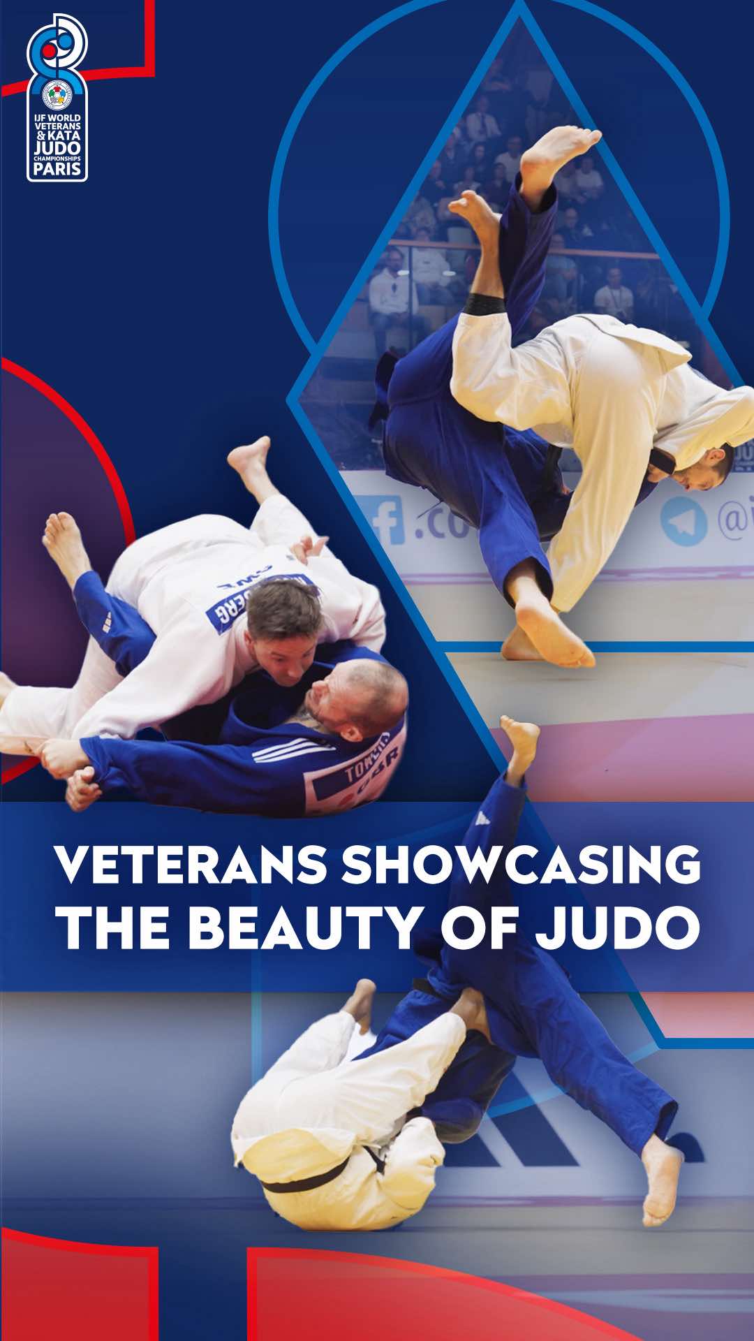 Veterans showcasing the beauty of judo 😍 Follow all the action on JudoTV.com 💻 #JudoVeterans #Judo #France #Paris #IJF 